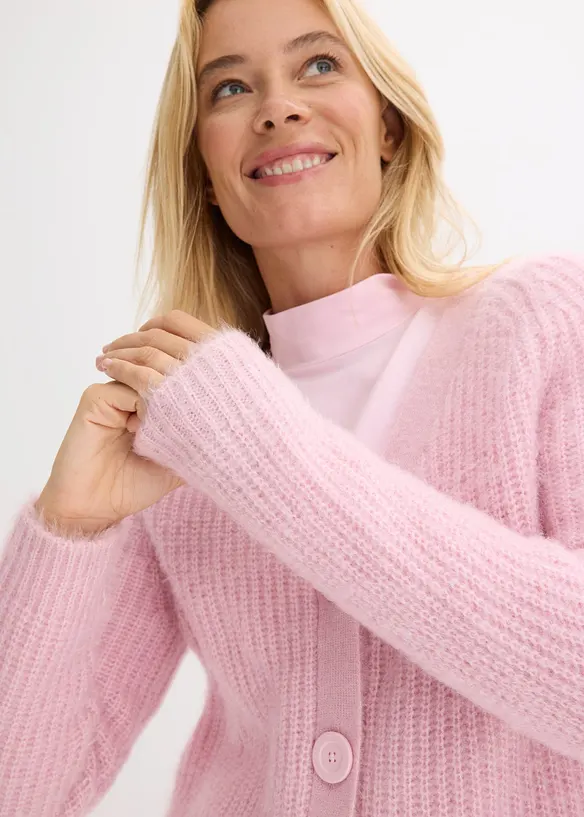 Cardigan i grov ribbestrikk, bonprix