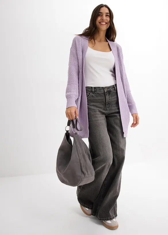 Lang strikkejakke, bonprix