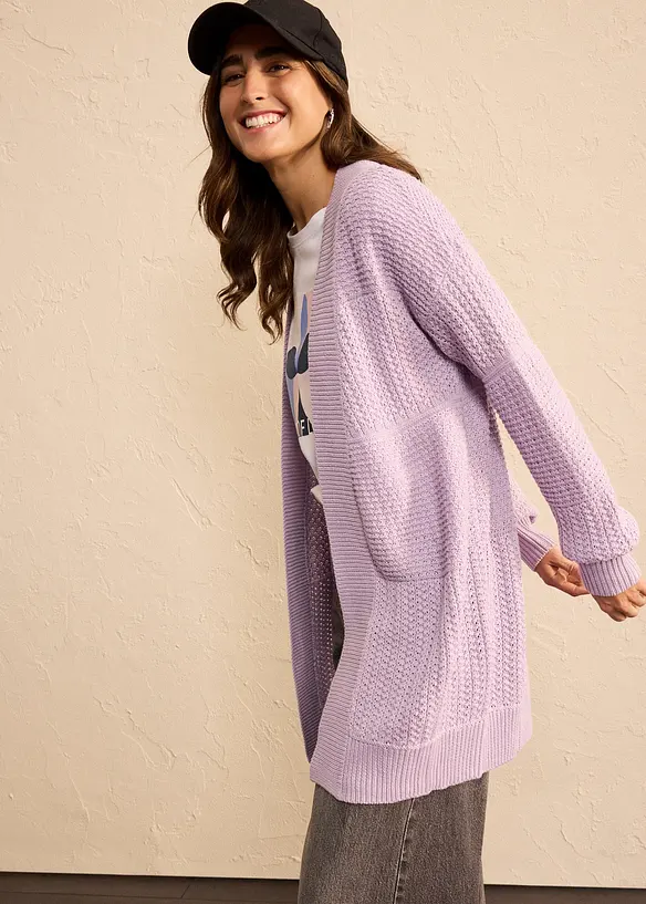 Lang strikkejakke, bonprix