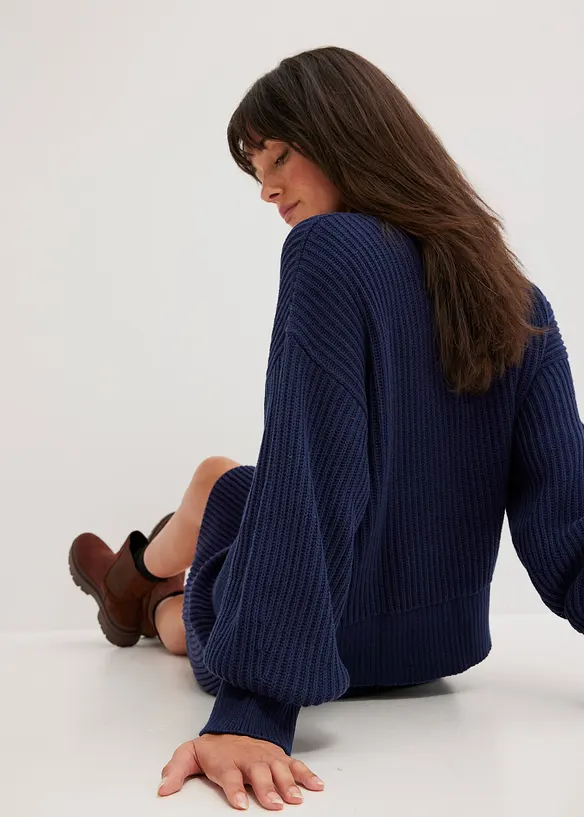 Oversized genser i 100% bomull, bonprix