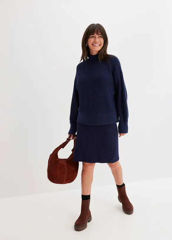 Oversized genser i 100% bomull, bonprix