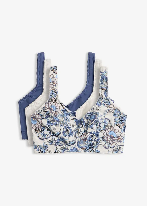 BH uten b&oslash;yle med &oslash;kologisk bomull (3-pack), bonprix