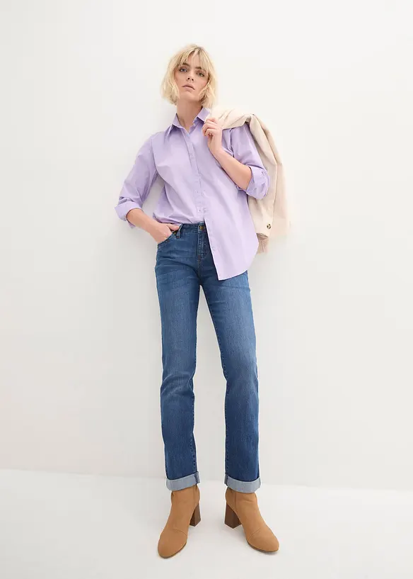 Straight-jeans Mid Waist, Stretch, bonprix