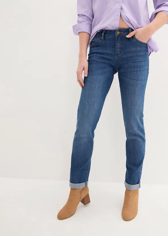 Straight-jeans Mid Waist, Stretch, bonprix