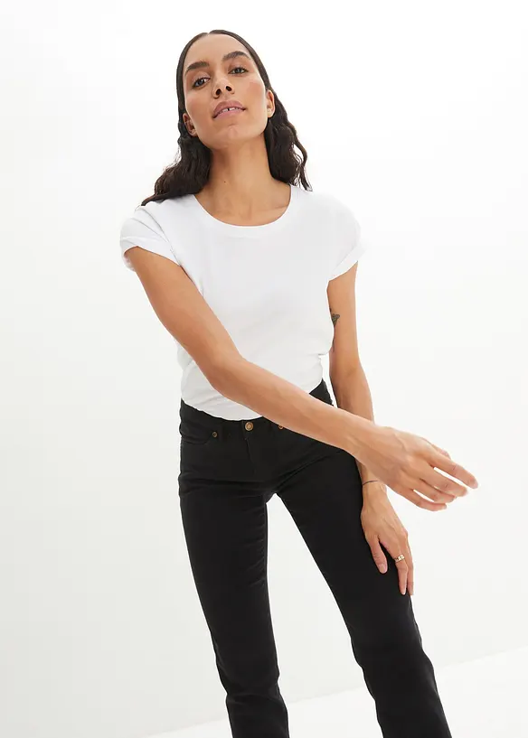 Straight-jeans Mid Waist, Stretch, bonprix