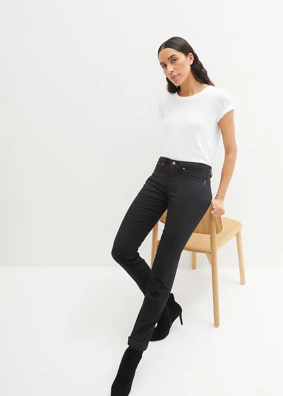 Straight-jeans Mid Waist, Stretch, bonprix