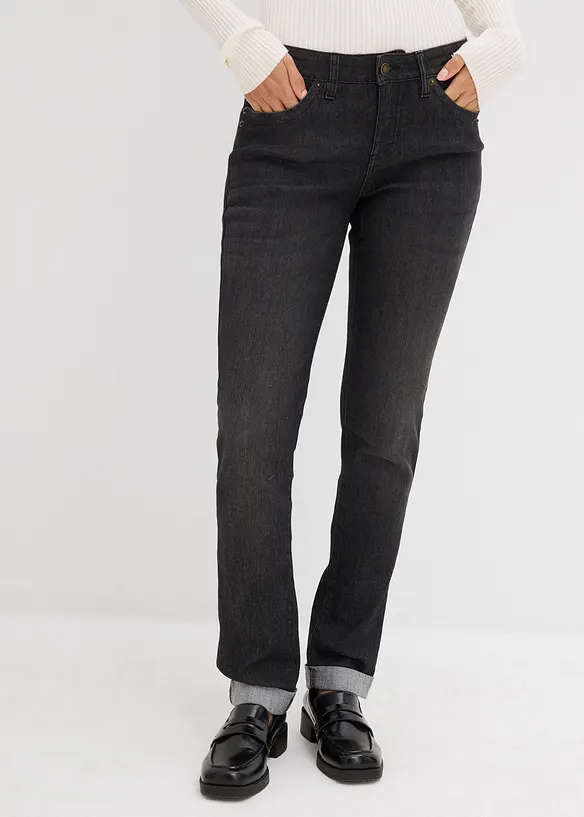 Straight-jeans Mid Waist, Stretch, bonprix