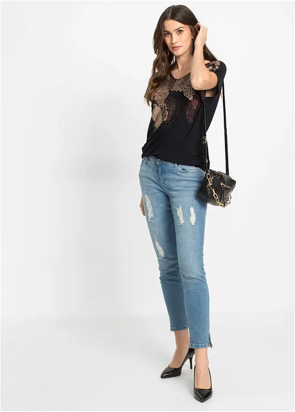 Topp i myk viskosemiks, bonprix