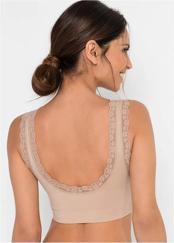 Feel Comfort Seamless-bustier (2-pack), bonprix