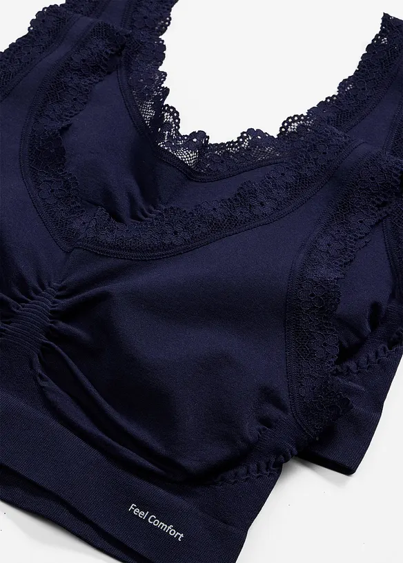 Feel Comfort Seamless-bustier (2-pack), bonprix