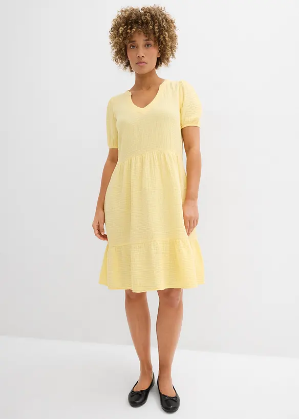 Oversized kjole i bomullsmusselin, bonprix