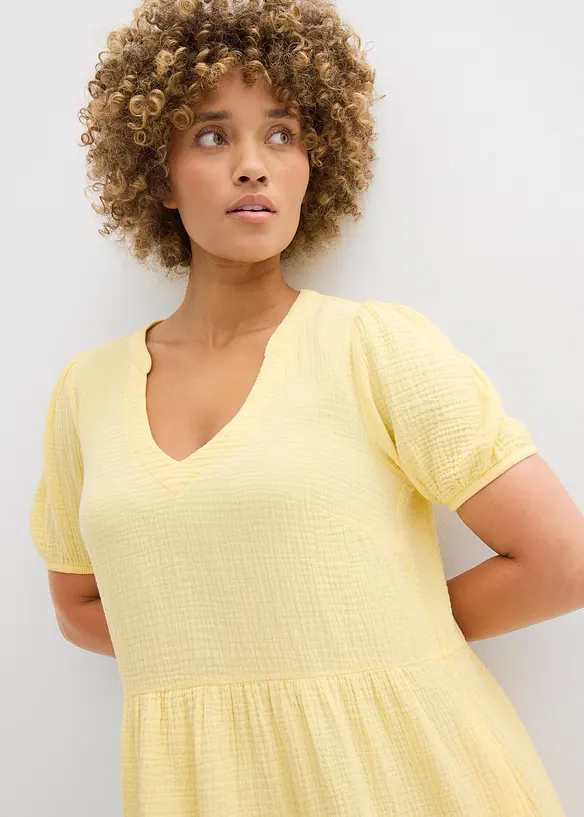 Oversized kjole i bomullsmusselin, bonprix