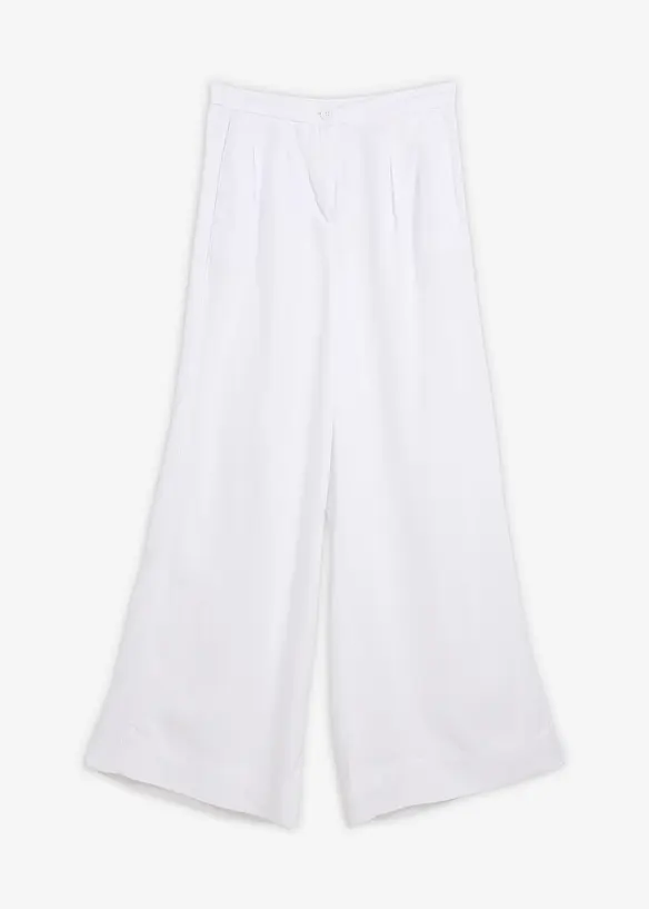 Bukse i lett lyocell med legg, bonprix