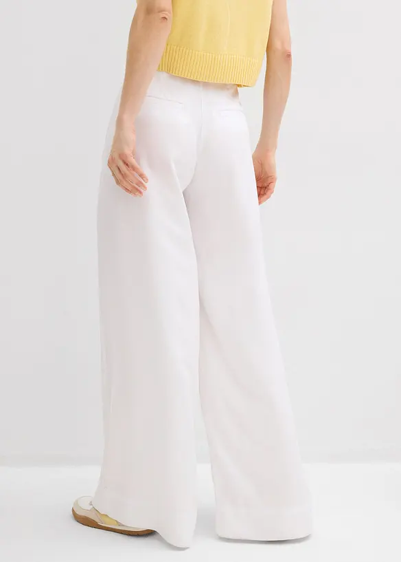 Bukse i lett lyocell med legg, bonprix