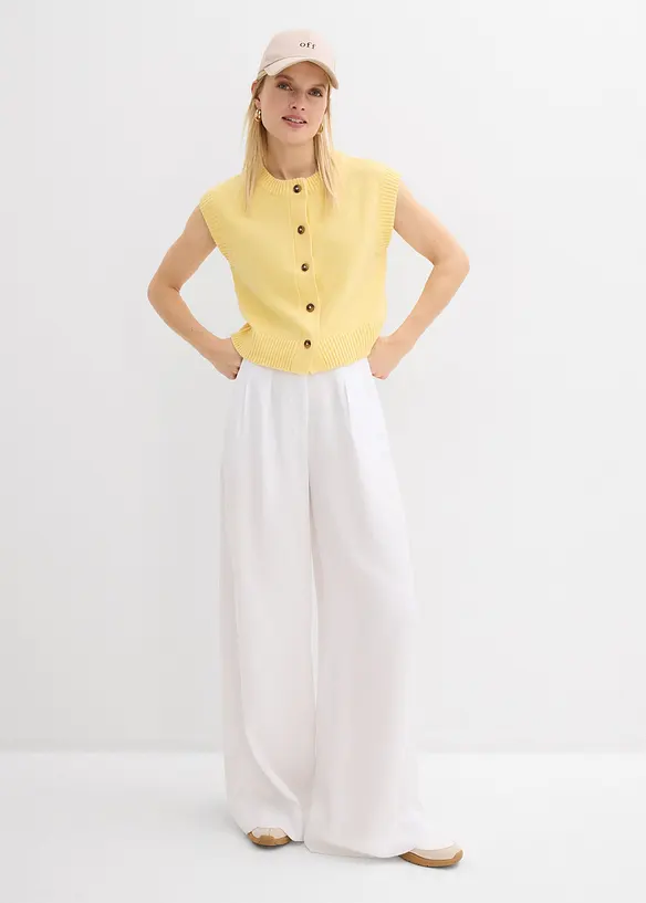 Bukse i lett lyocell med legg, bonprix