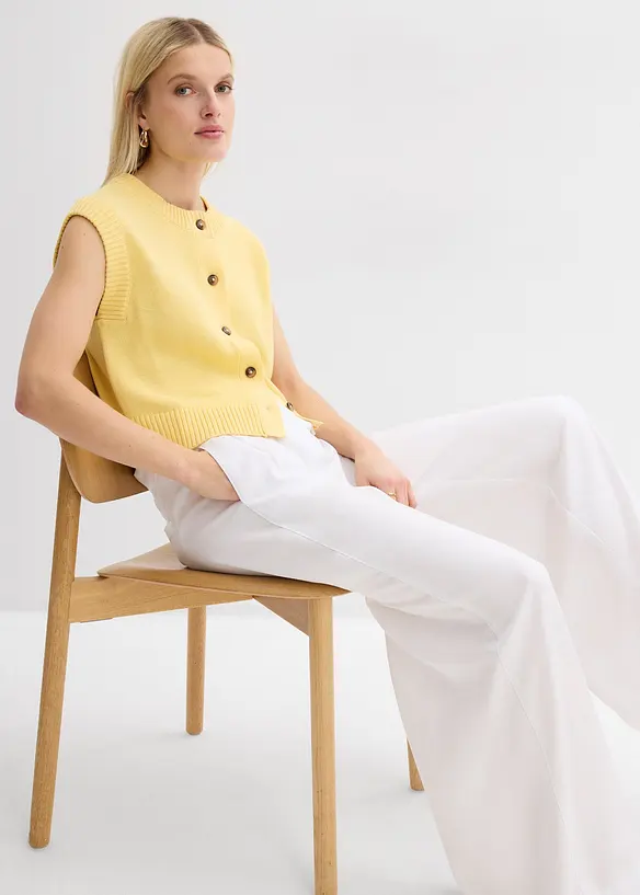 Bukse i lett lyocell med legg, bonprix