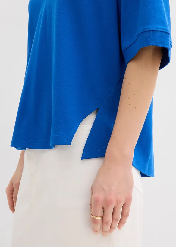 Topp med krage i 100% &oslash;kologisk bomull, bonprix