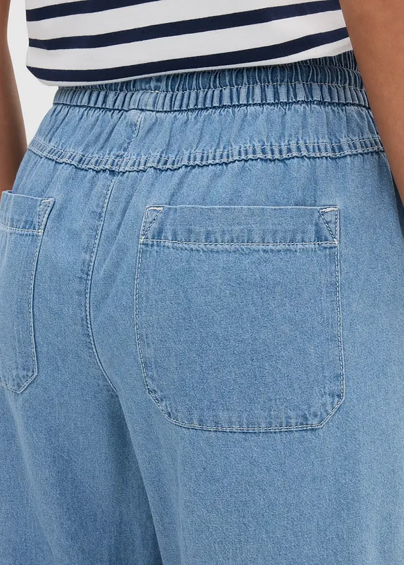 Wide Leg-jeans, Mid Waist, komfortlinning, bonprix