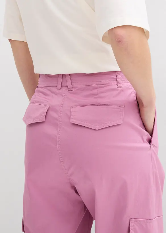 Cargobukse i bomull med stretch, bonprix