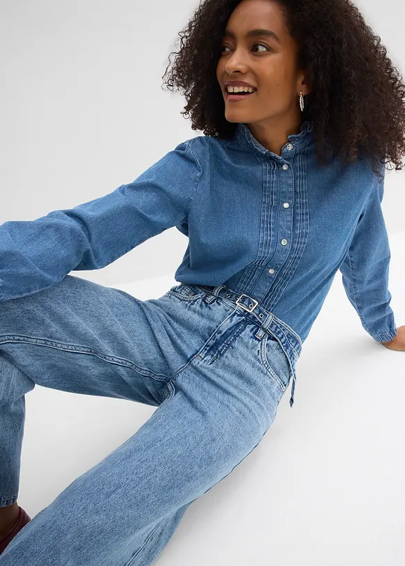 Loose fit-jeans Mid Waist, Straight, bonprix