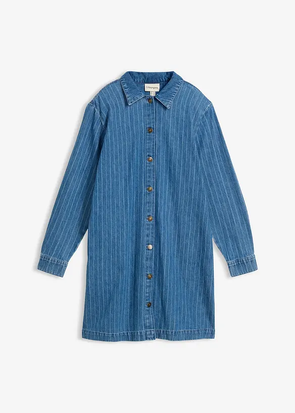 Denimkjole med stripem&oslash;nster, bonprix