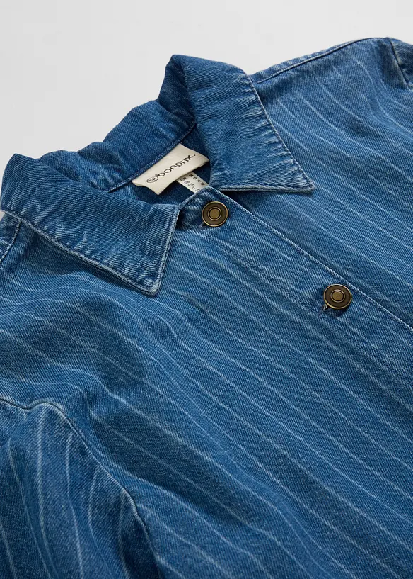 Denimkjole med stripem&oslash;nster, bonprix