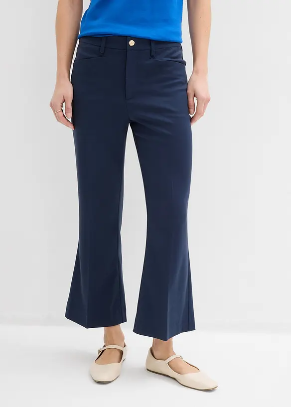 7/8-bukse med utsvingte ben og dekorativ knapp, bonprix