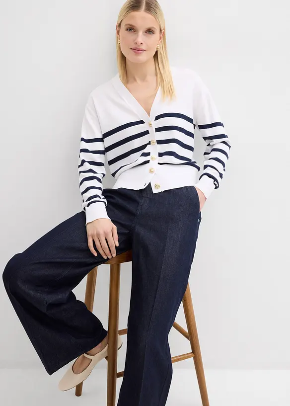 Cardigan i myk viskosemiks, bonprix