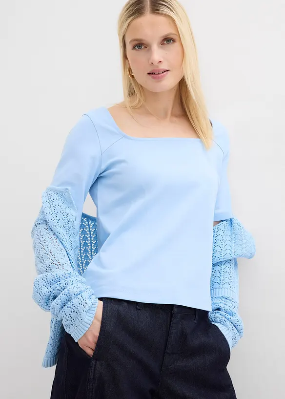 T-skjorte i formstabil, &oslash;kologisk bomull, bonprix