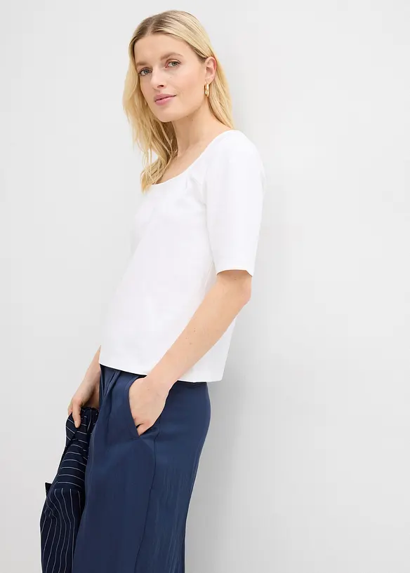 T-skjorte i formstabil, &oslash;kologisk bomull, bonprix