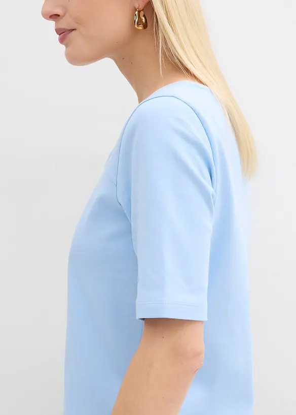 T-skjorte i formstabil, &oslash;kologisk bomull, bonprix