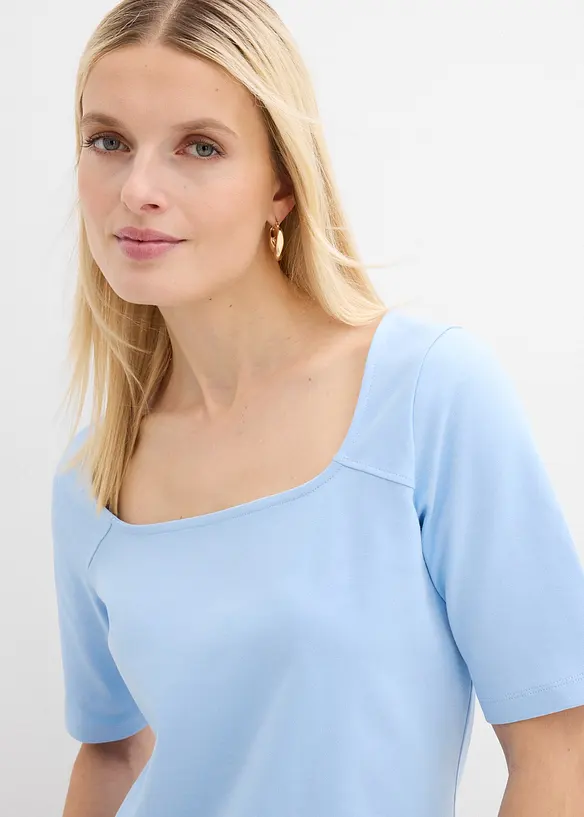 T-skjorte i formstabil, &oslash;kologisk bomull, bonprix