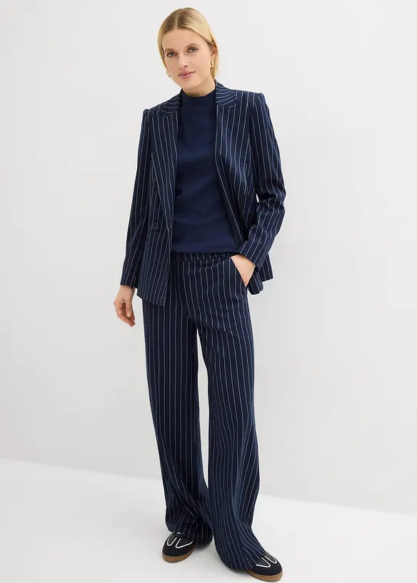 Ribbet topp i 100% bomull, bonprix