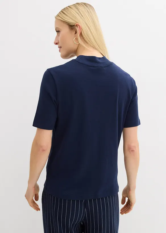 Ribbet topp i 100% bomull, bonprix