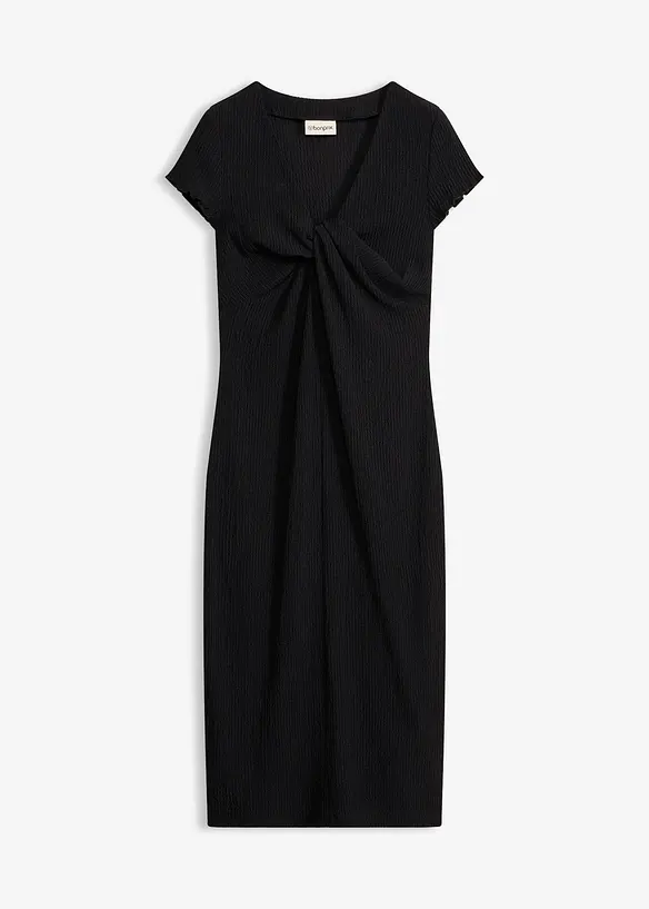 Jerseykjole i strukturert, kreppet materiale, bonprix