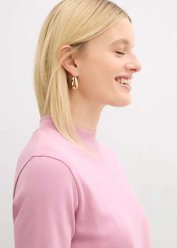 Ribbet topp i 100% bomull, bonprix