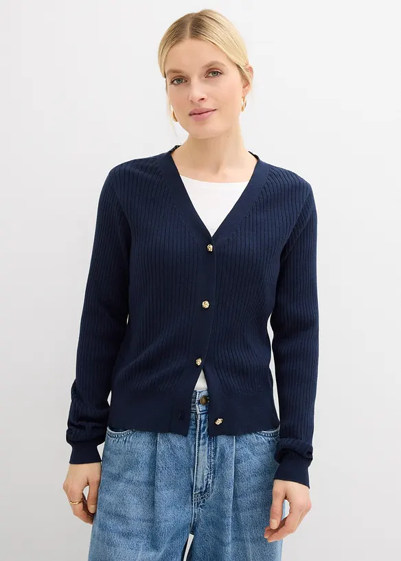 Cardigan i myk viskosemiks, bonprix