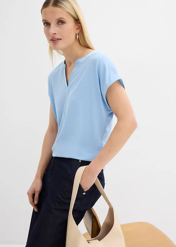 Topp med satengkant, bonprix