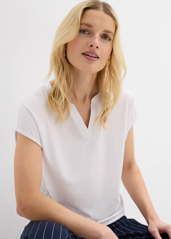 Topp med satengkant, bonprix