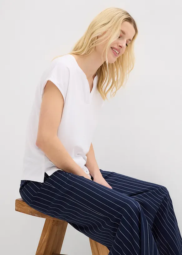 Topp med satengkant, bonprix