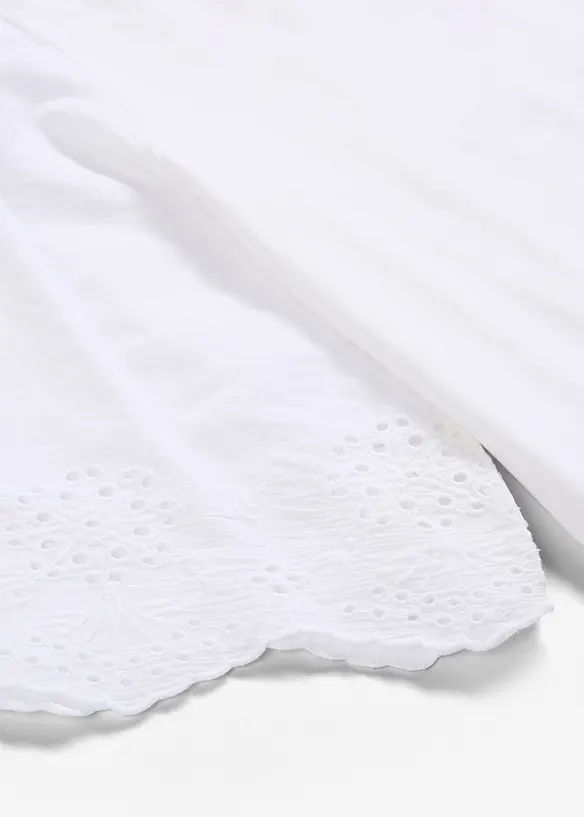 Topp med hullbroderier, bonprix