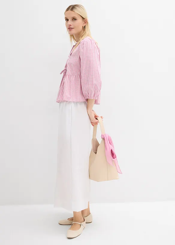 Bluse med knyting, bonprix