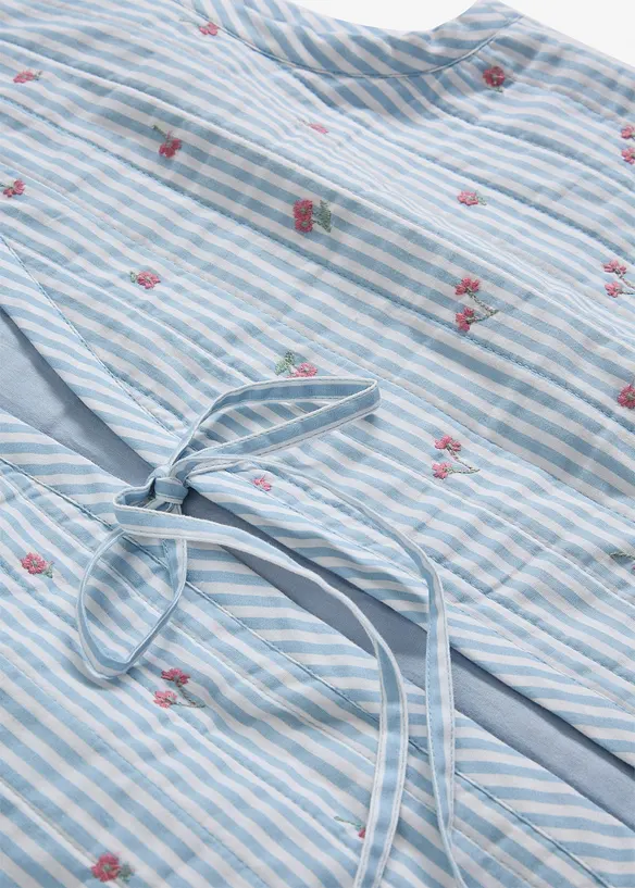 Vattert vest med blomsterbroderier, bonprix