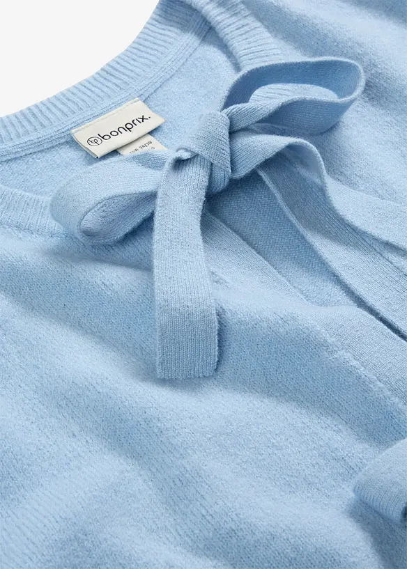 Finstrikket cardigan med sl&oslash;yfer, bonprix