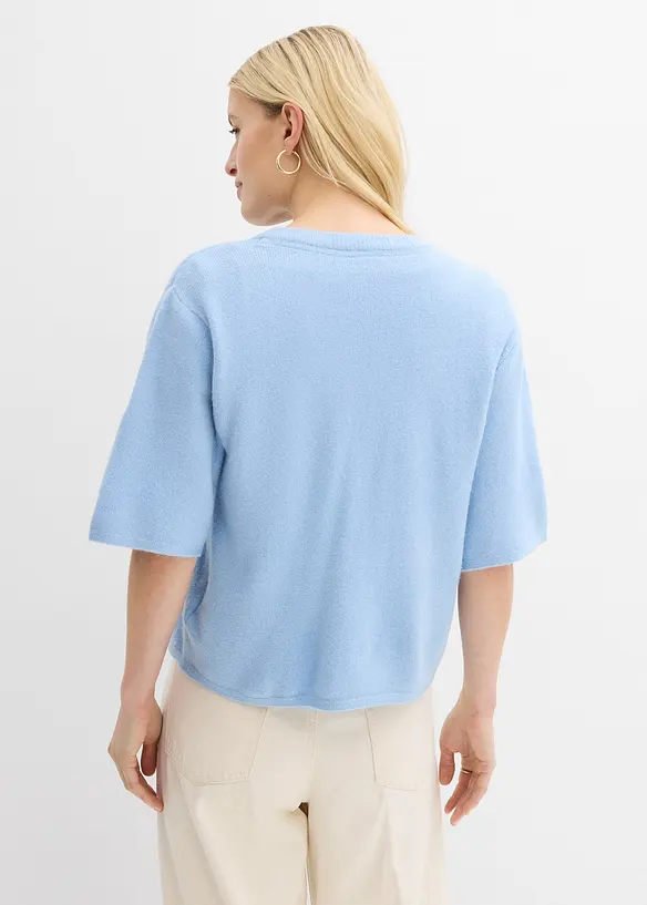 Finstrikket cardigan med sl&oslash;yfer, bonprix