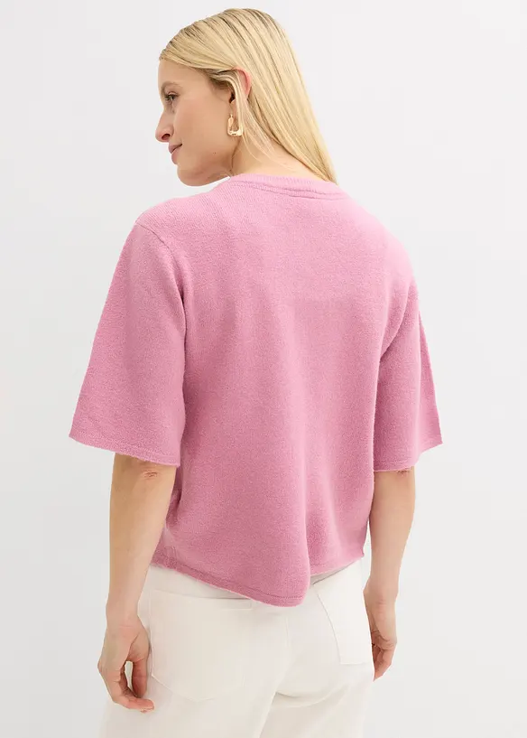 Finstrikket cardigan med sl&oslash;yfer, bonprix