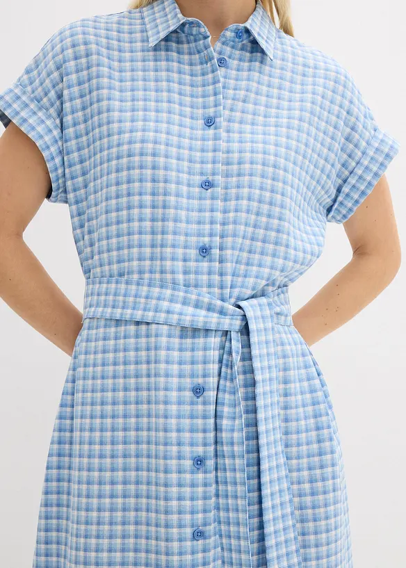 Skjortekjole i linmiks, bonprix