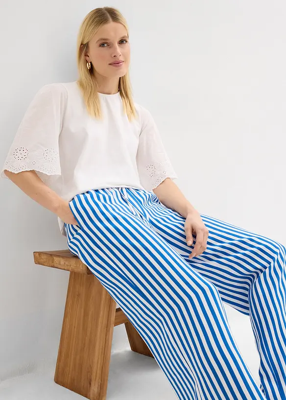 Vid bukse i lett viskosemiks, bonprix