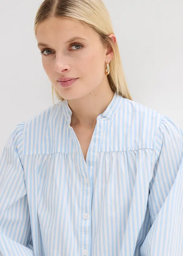 Bluse i formstabil poplin, bonprix