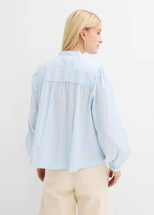 Bluse i formstabil poplin, bonprix